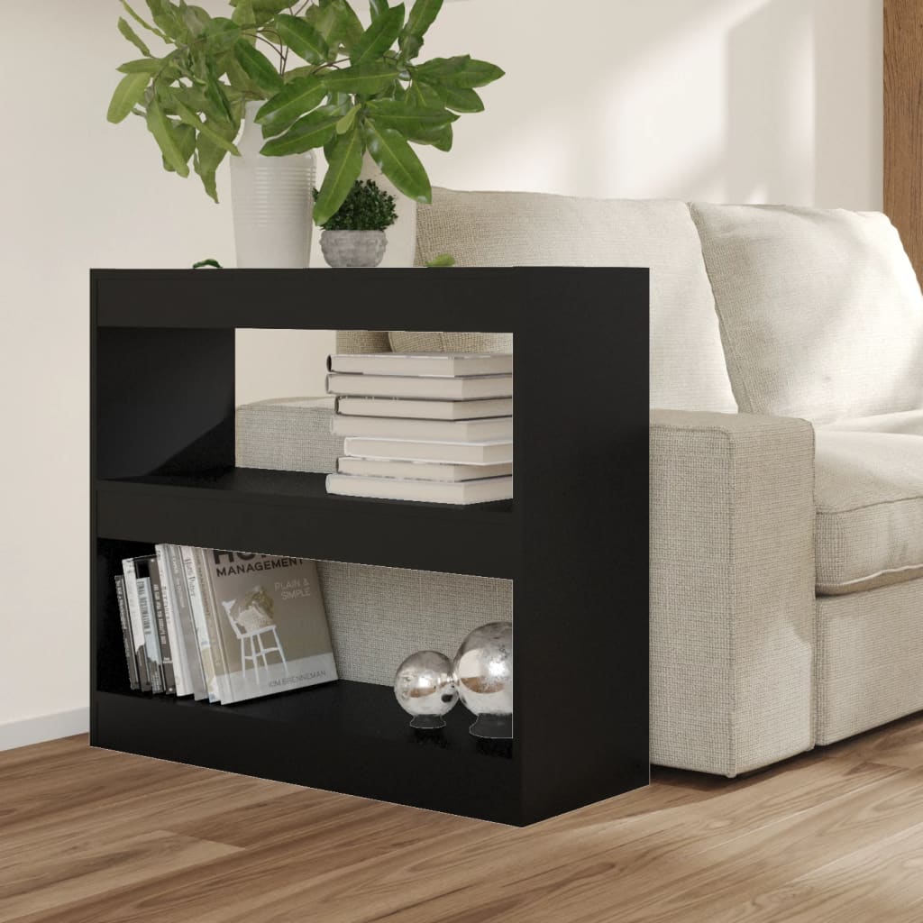 Bibliothèque/Séparateur de pièce Noir 80x30x72 cm - XIOS