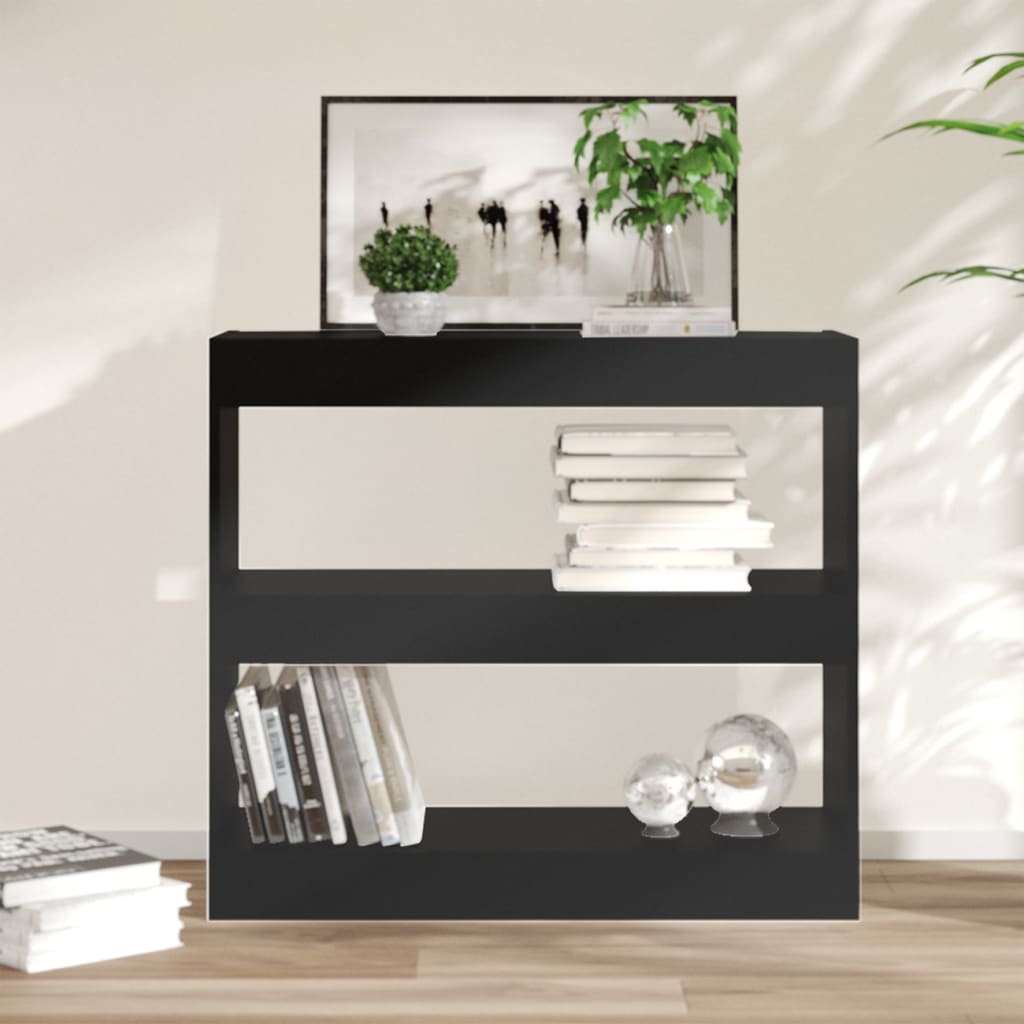 Bibliothèque/Séparateur de pièce Noir 80x30x72 cm - XIOS