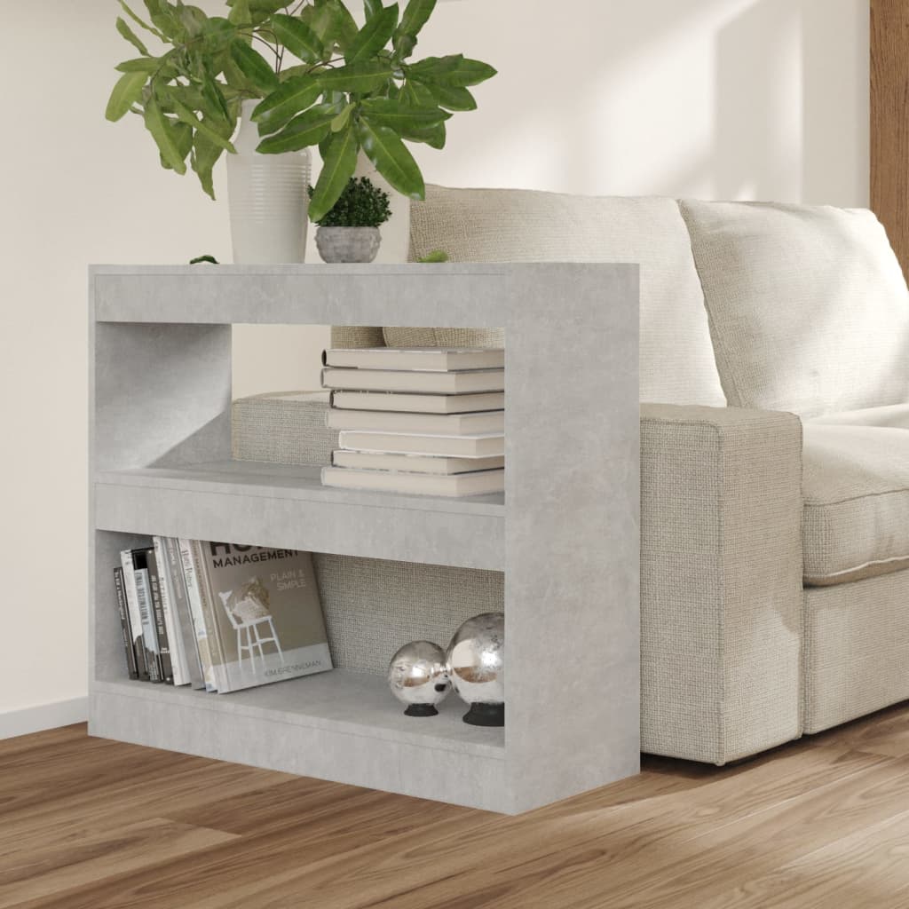 Bibliothèque/Séparateur de pièce Gris béton 80x30x72 cm - XIOS