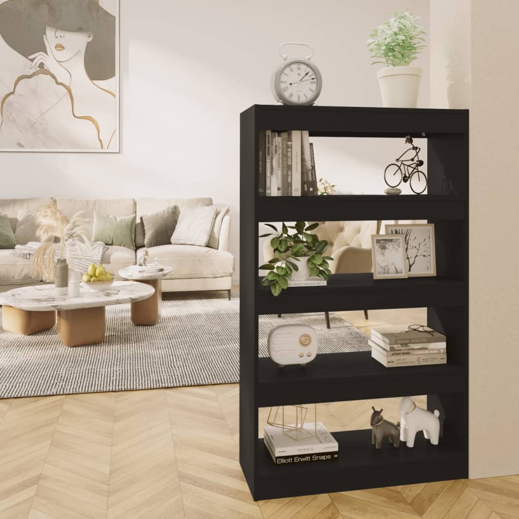 Bibliothèque/Séparateur de pièce Noir Bois d'ingénierie - XIOS
