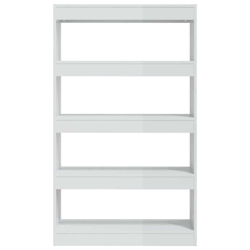 Bibliothèque/Séparateur de pièce Blanc brillant bois ingénierie - XIOS