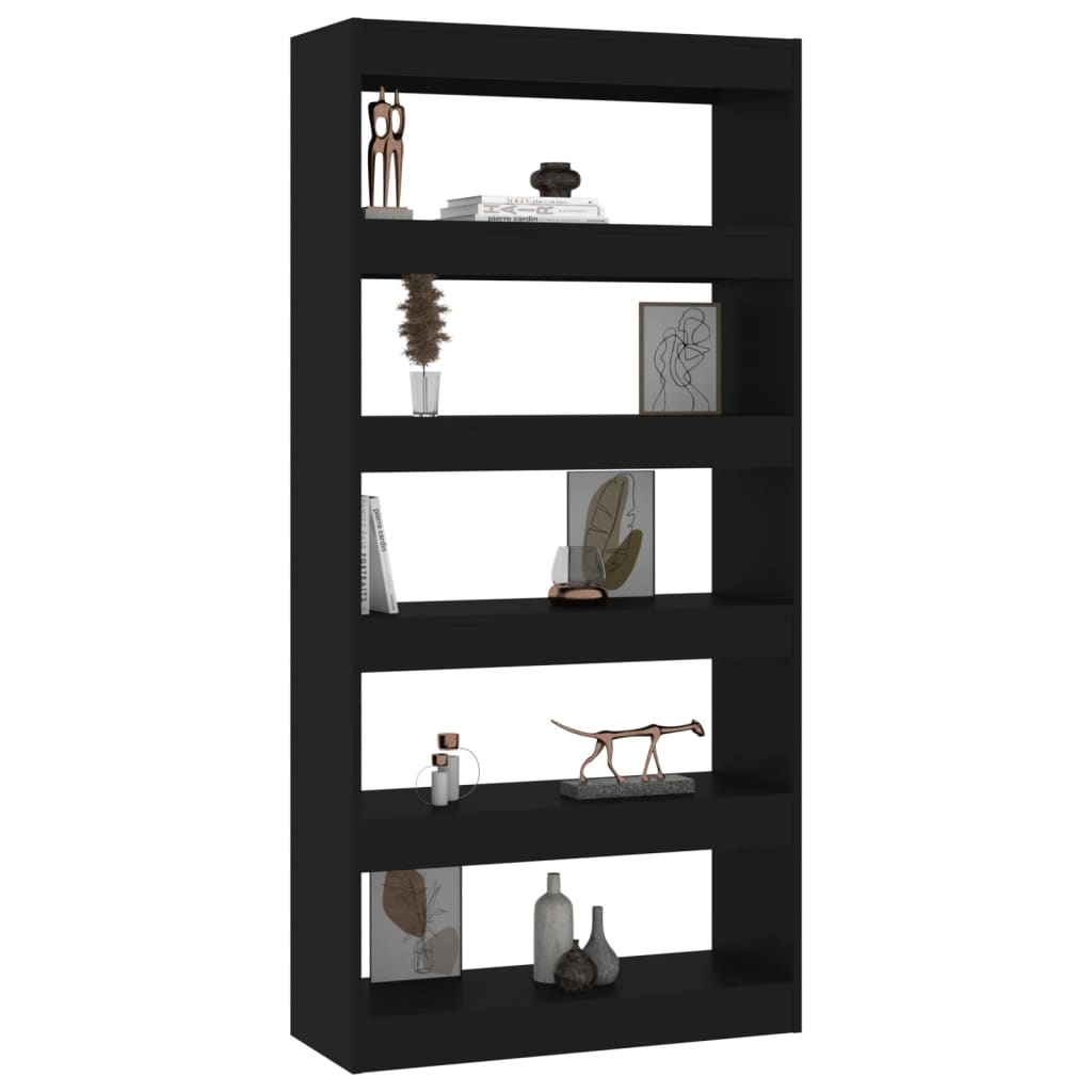 Bibliothèque/Séparateur de pièce Noir Bois d'ingénierie - XIOS