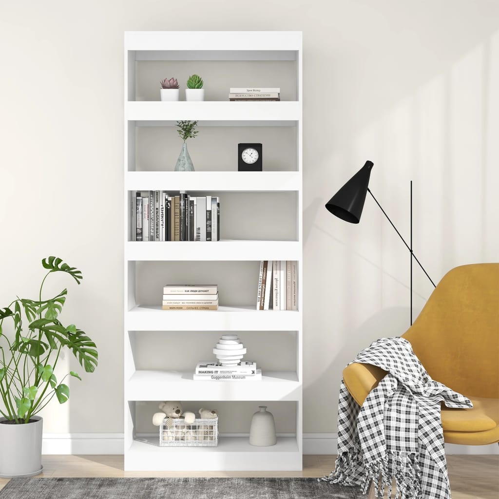 Bibliothèque/Séparateur de pièce blanc bois d'ingénierie - XIOS