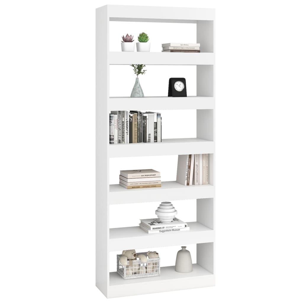 Bibliothèque/Séparateur de pièce blanc bois d'ingénierie - XIOS