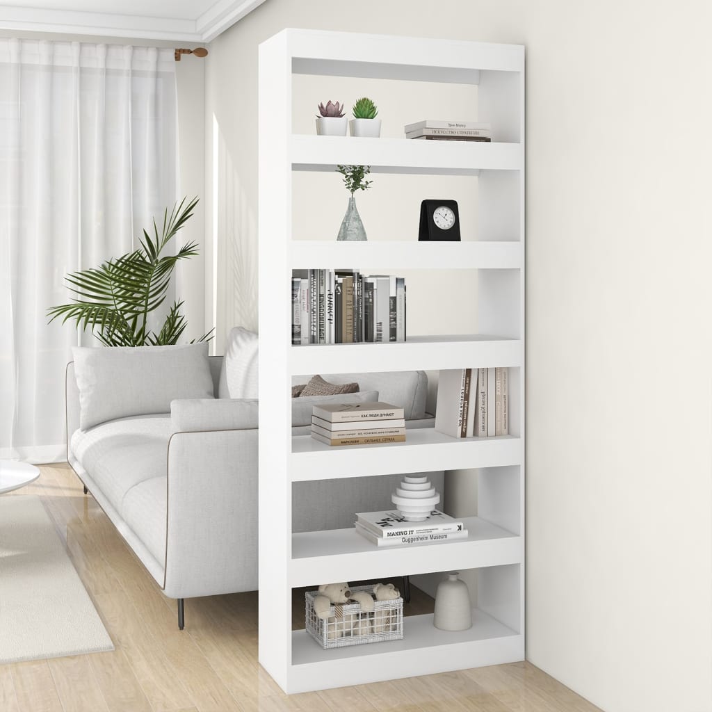 Bibliothèque/Séparateur de pièce blanc bois d'ingénierie - XIOS