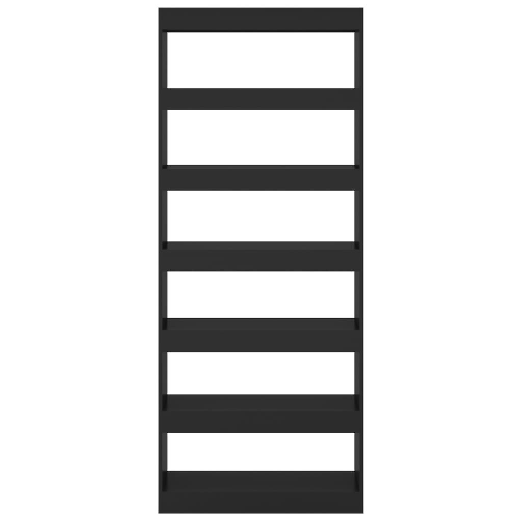 Bibliothèque/Séparateur de pièce noir bois d'ingénierie - XIOS