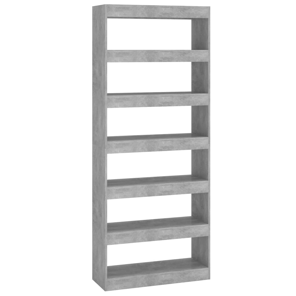Bibliothèque/Séparateur de pièce Gris béton Bois d'ingénierie - XIOS