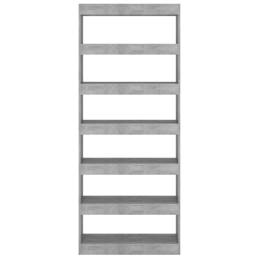 Bibliothèque/Séparateur de pièce Gris béton Bois d'ingénierie - XIOS