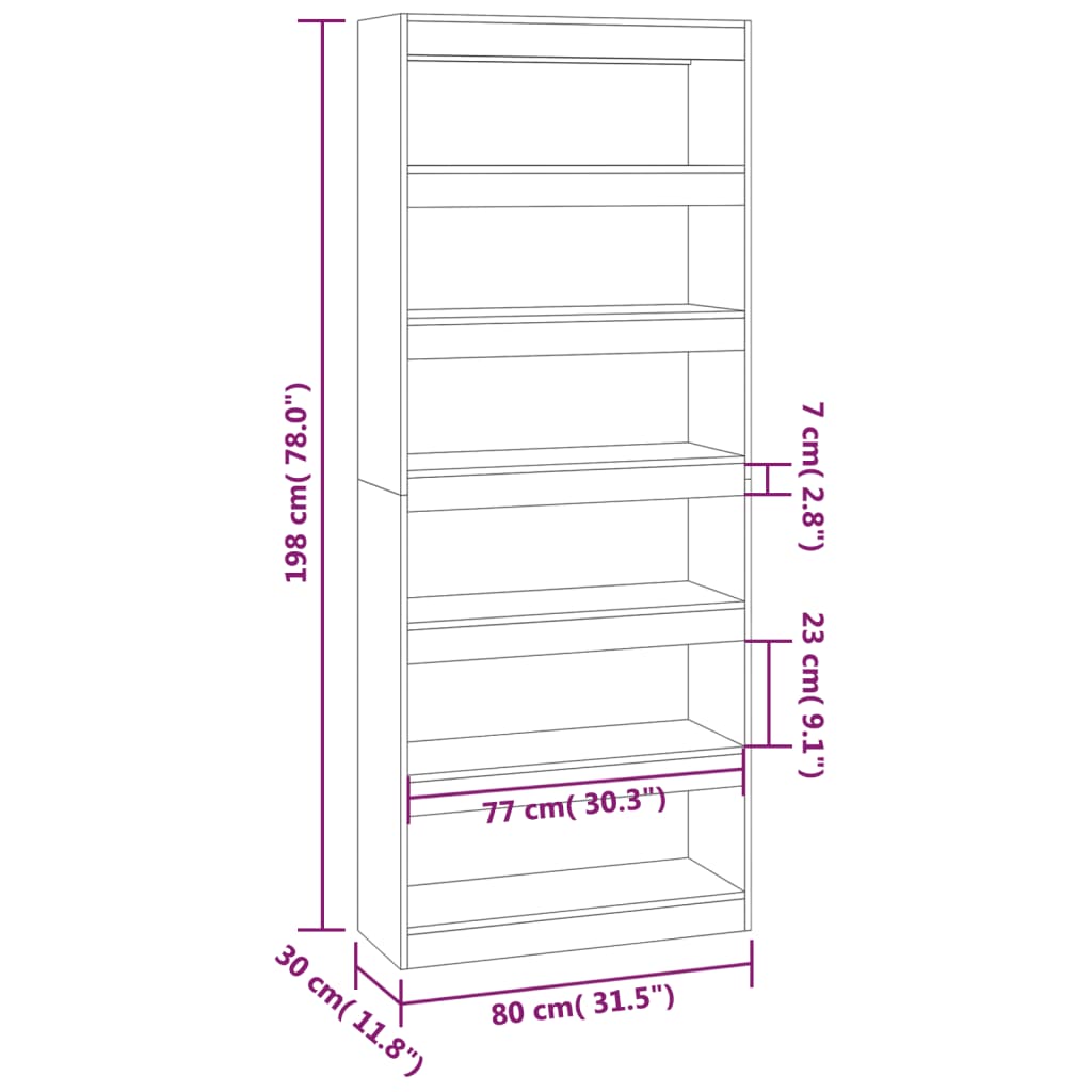 Bibliothèque/Séparateur de pièce Gris béton Bois d'ingénierie - XIOS