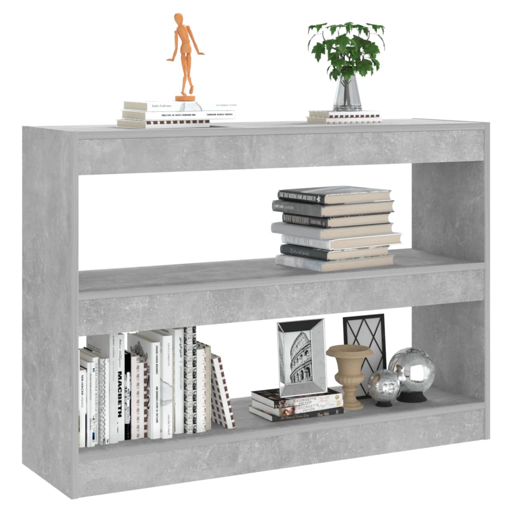 Bibliothèque/Séparateur de pièce Gris béton 100x30x72 cm - XIOS