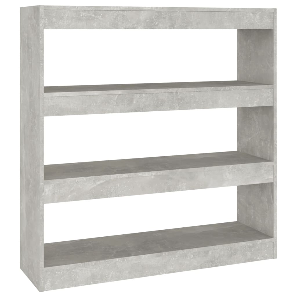 Bibliothèque/Séparateur de pièce Gris béton 100x30x103 cm - XIOS