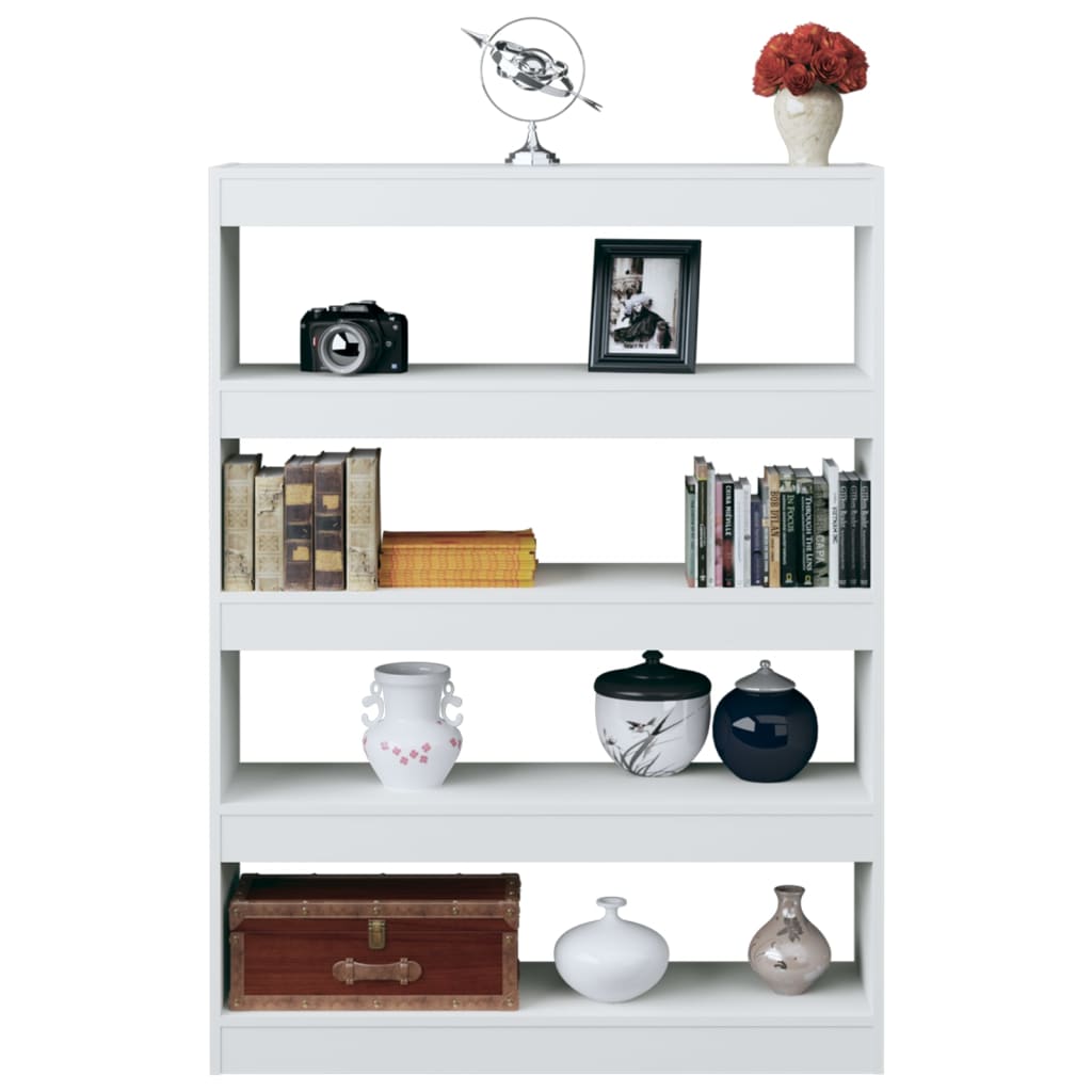 Bibliothèque/Séparateur de pièce Blanc brillant 100x30x135 cm - XIOS