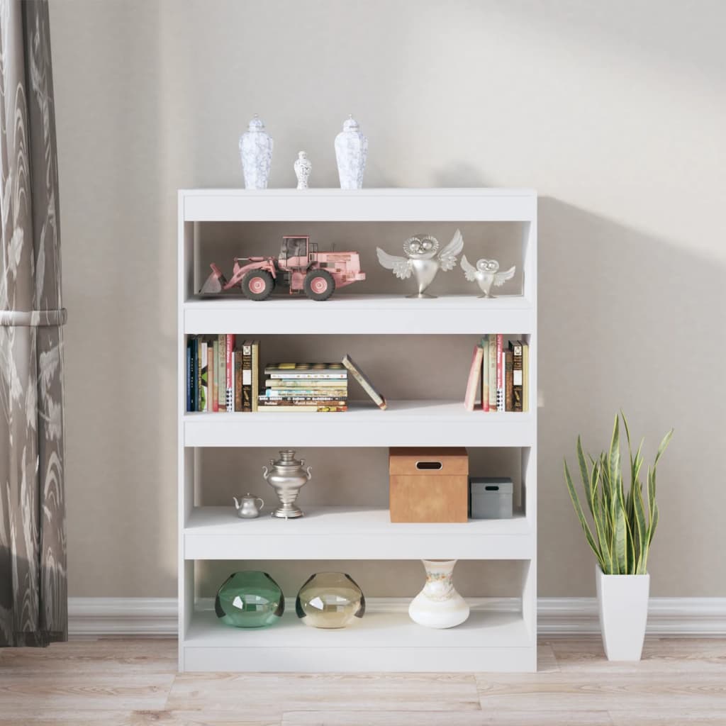 Bibliothèque/Séparateur de pièce Blanc brillant 100x30x135 cm - XIOS