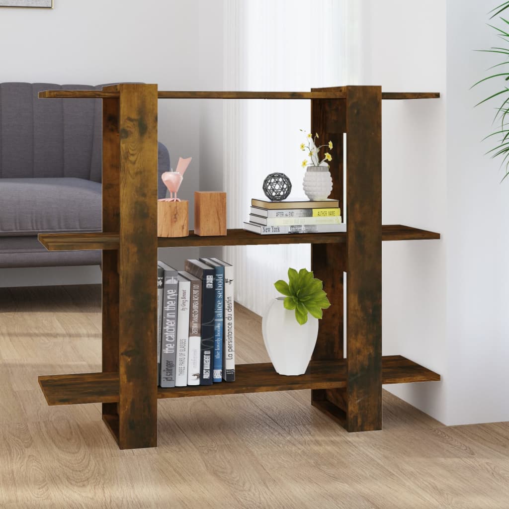 Bibliothèque/Séparateur de pièce Chêne fumé 100x30x87 cm - XIOS
