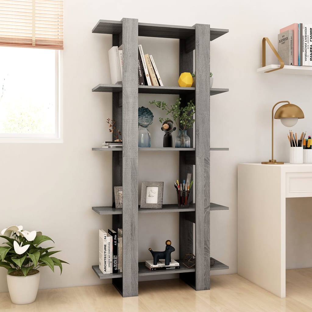 Bibliothèque/Séparateur de pièce Sonoma gris 80x30x160 cm - XIOS