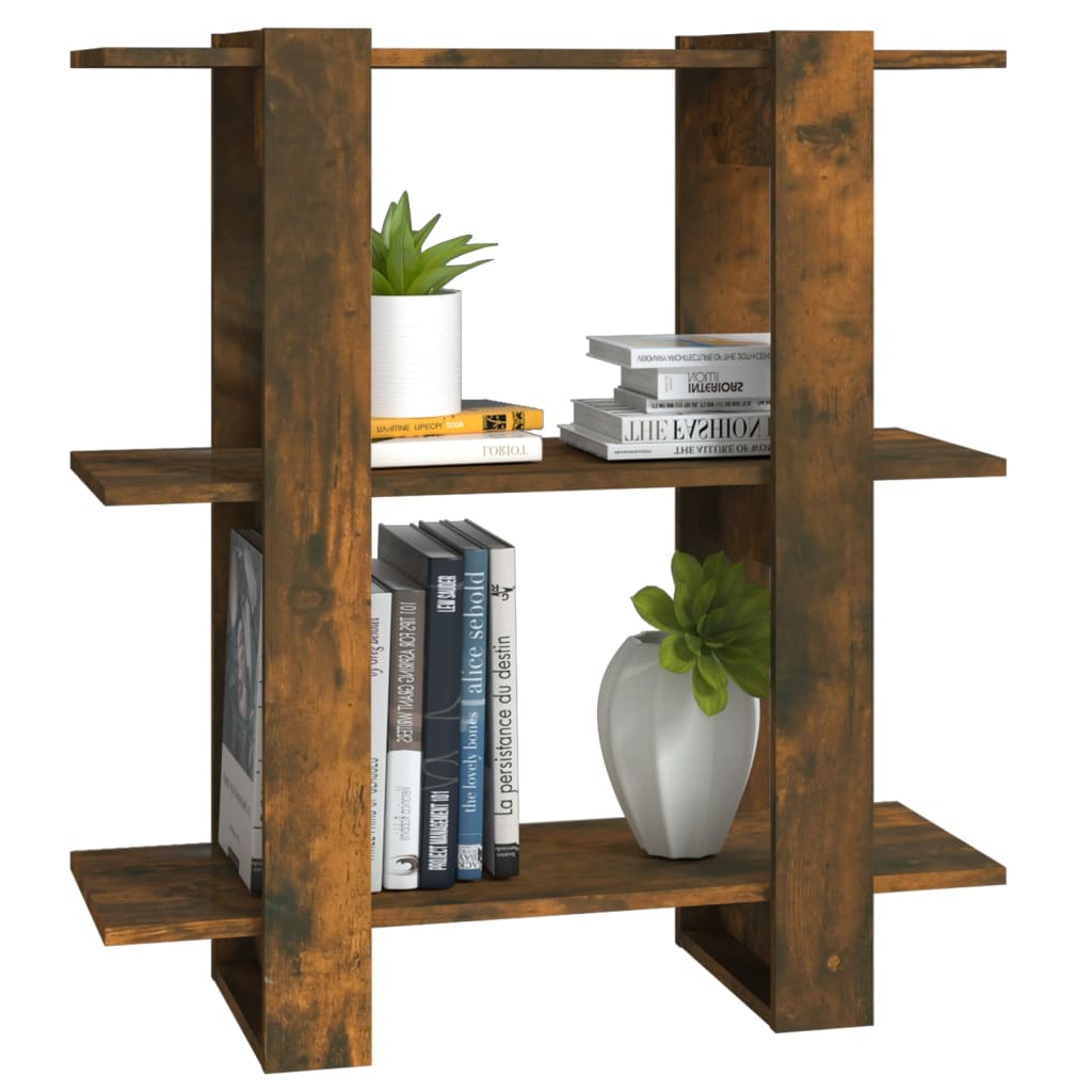 Bibliothèque/Séparateur de pièce Chêne fumé 80x30x87 cm - XIOS