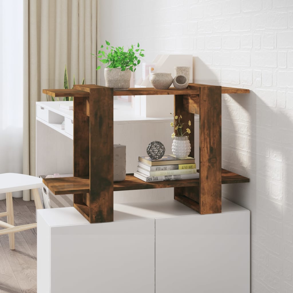 Bibliothèque/Séparateur de pièce Chêne fumé 80x30x51 cm - XIOS