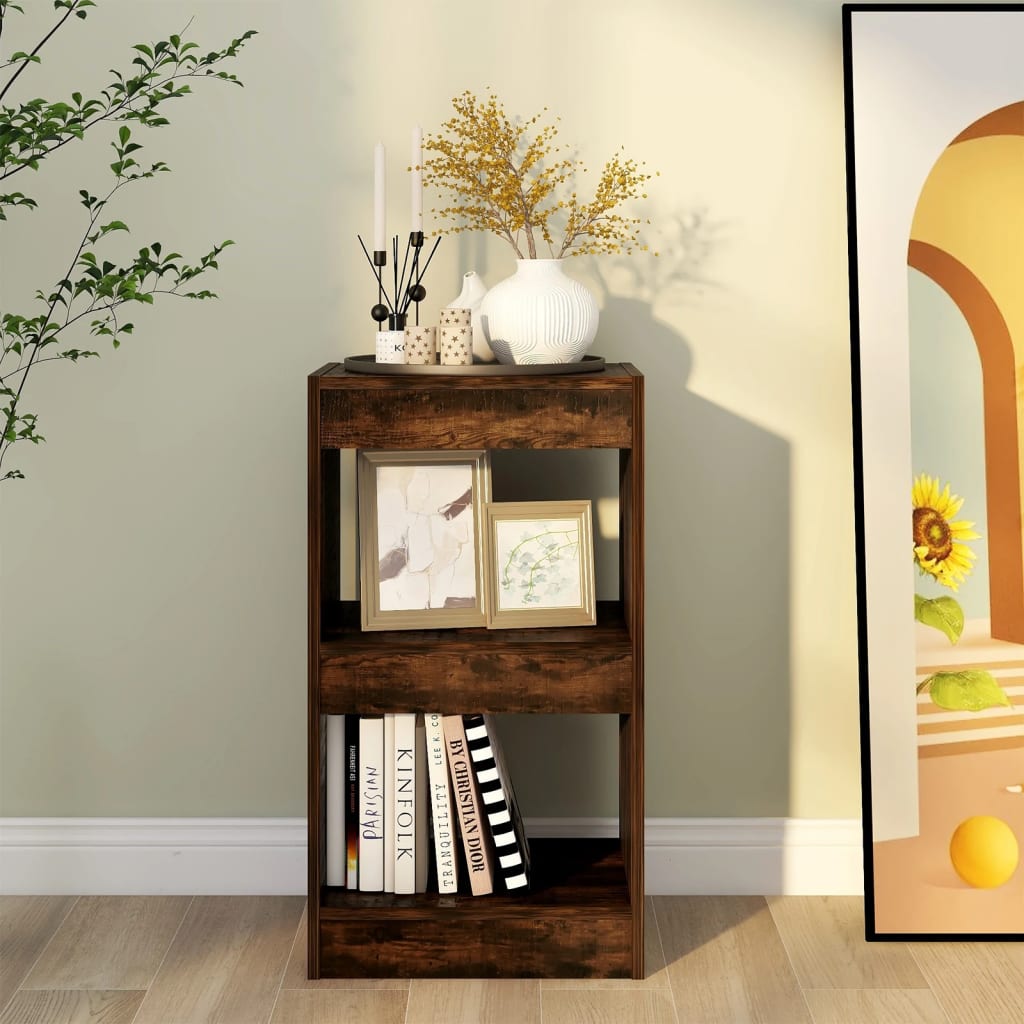 Bibliothèque/Séparateur de pièce Chêne fumé 40x30x72 cm - XIOS