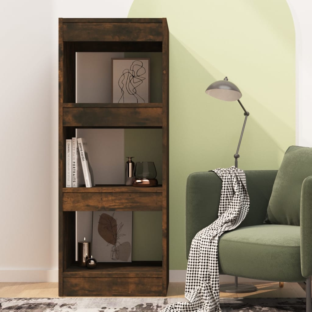 Bibliothèque/Séparateur de pièce Chêne fumé Bois d'ingénierie - XIOS