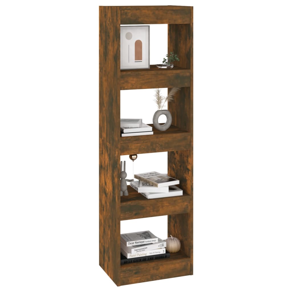 Bibliothèque/Séparateur de pièce Chêne fumé 40x30x135 cm - XIOS