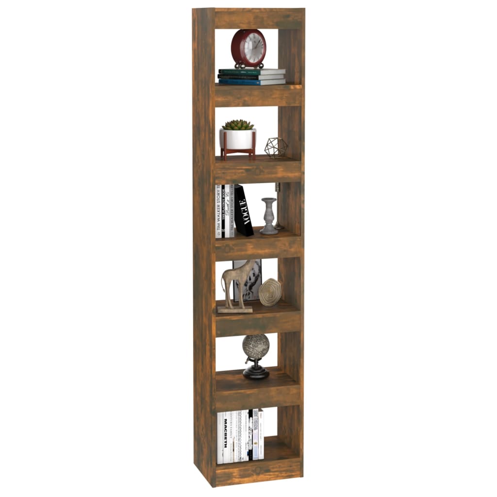 Bibliothèque/Séparateur de pièce Chêne fumé 40x30x198 cm - XIOS