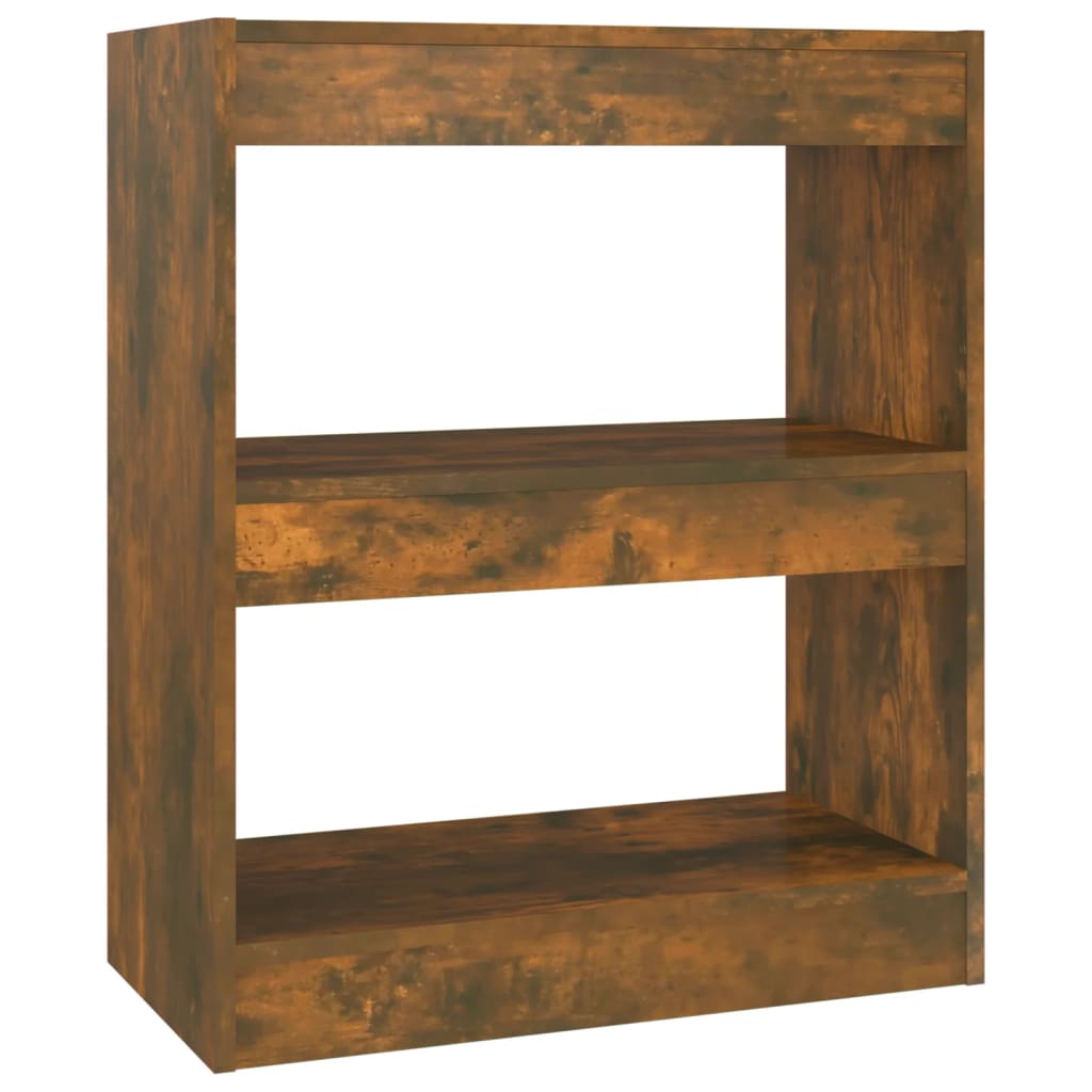 Bibliothèque/Séparateur de pièce chêne fumé 60x30x72 cm - XIOS