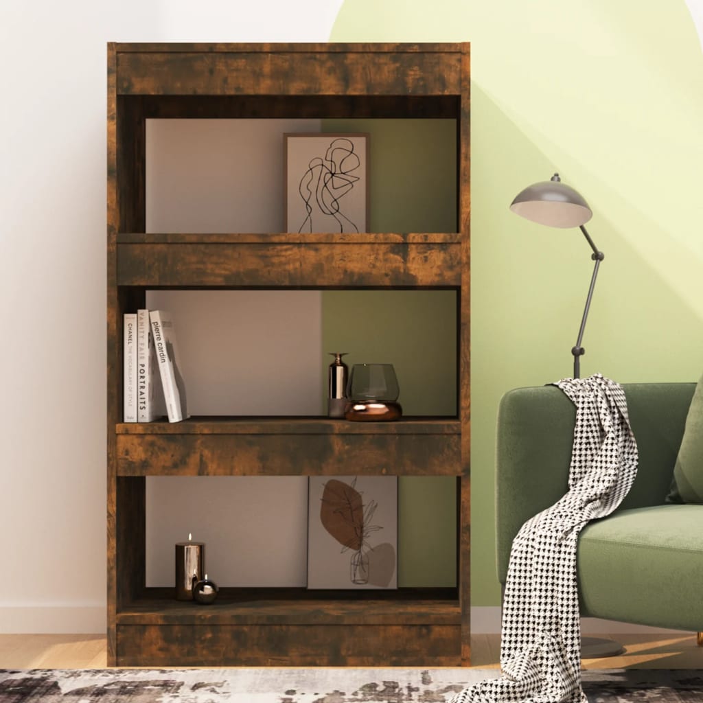 Bibliothèque/Séparateur de pièce Chêne fumé Bois d'ingénierie - XIOS