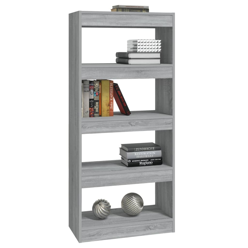 Bibliothèque/Cloison Sonoma gris 60x30x135 cm Bois d'ingénierie - XIOS
