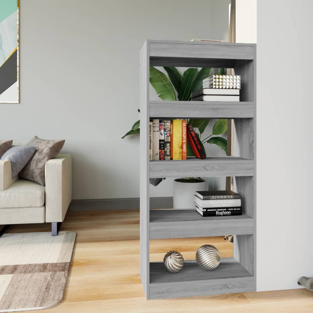 Bibliothèque/Cloison Sonoma gris 60x30x135 cm Bois d'ingénierie - XIOS