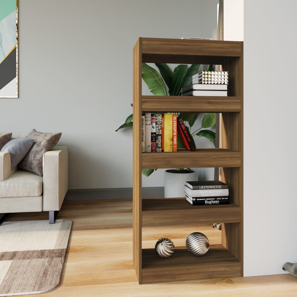 Bibliothèque/Cloison Chêne marron 60x30x135cm Bois d'ingénierie - XIOS