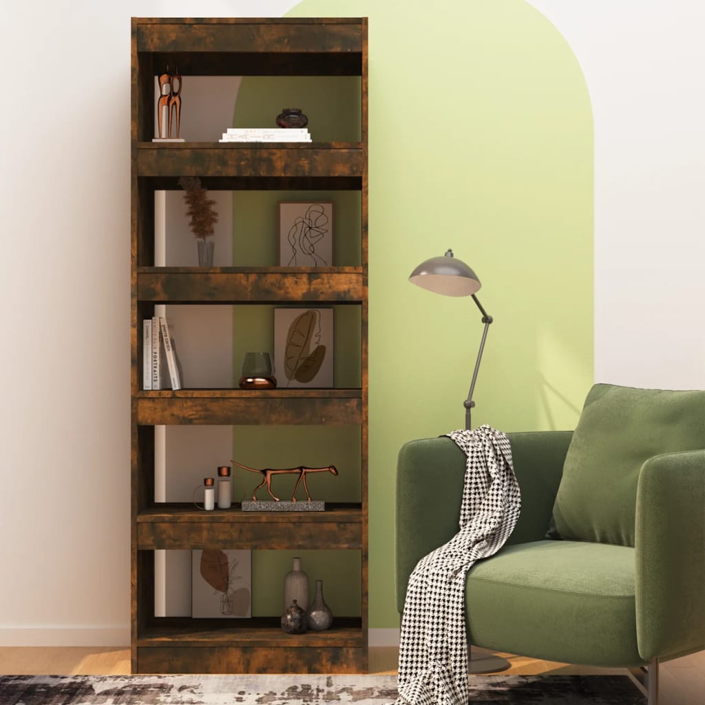 Bibliothèque/Séparateur de pièce Chêne fumé Bois d'ingénierie - XIOS