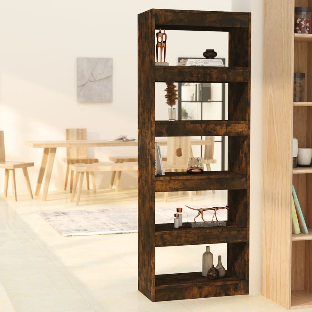 Bibliothèque/Séparateur de pièce Chêne fumé Bois d'ingénierie - XIOS