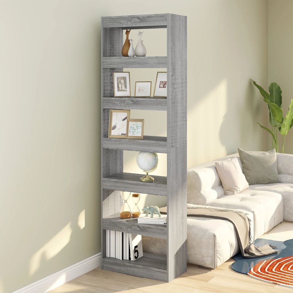 Bibliothèque/Séparateur de pièce Sonoma gris 60x30x198 cm - XIOS