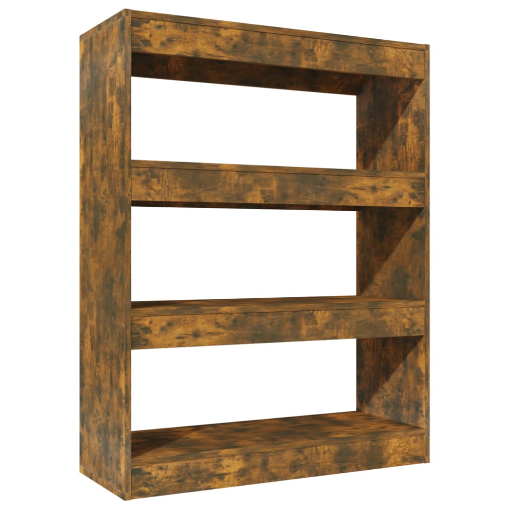 Bibliothèque/Séparateur de pièce chêne fumé bois d'ingénierie - XIOS