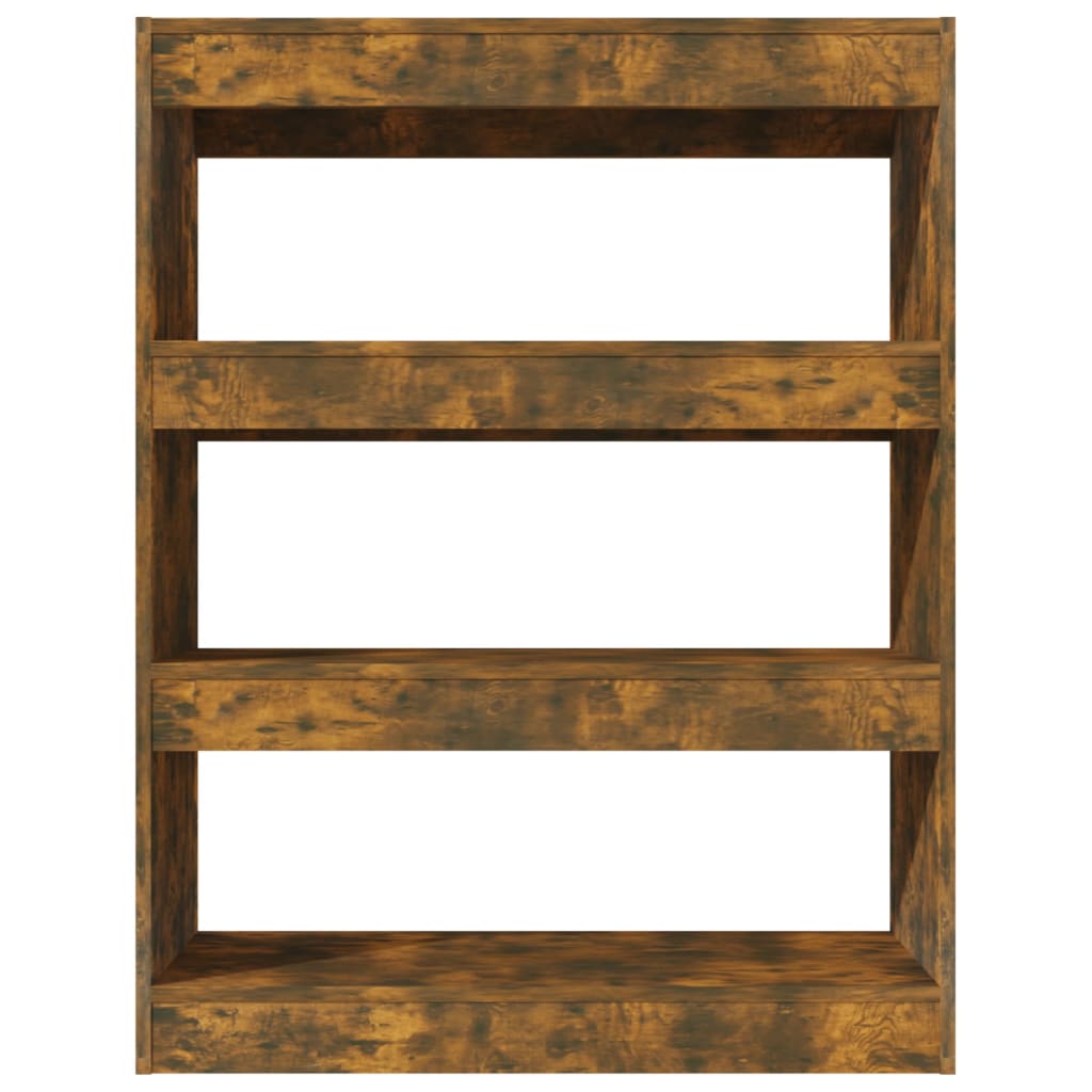 Bibliothèque/Séparateur de pièce chêne fumé bois d'ingénierie - XIOS