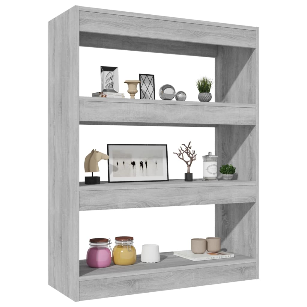 Bibliothèque/Séparateur de pièce sonoma gris bois d'ingénierie - XIOS