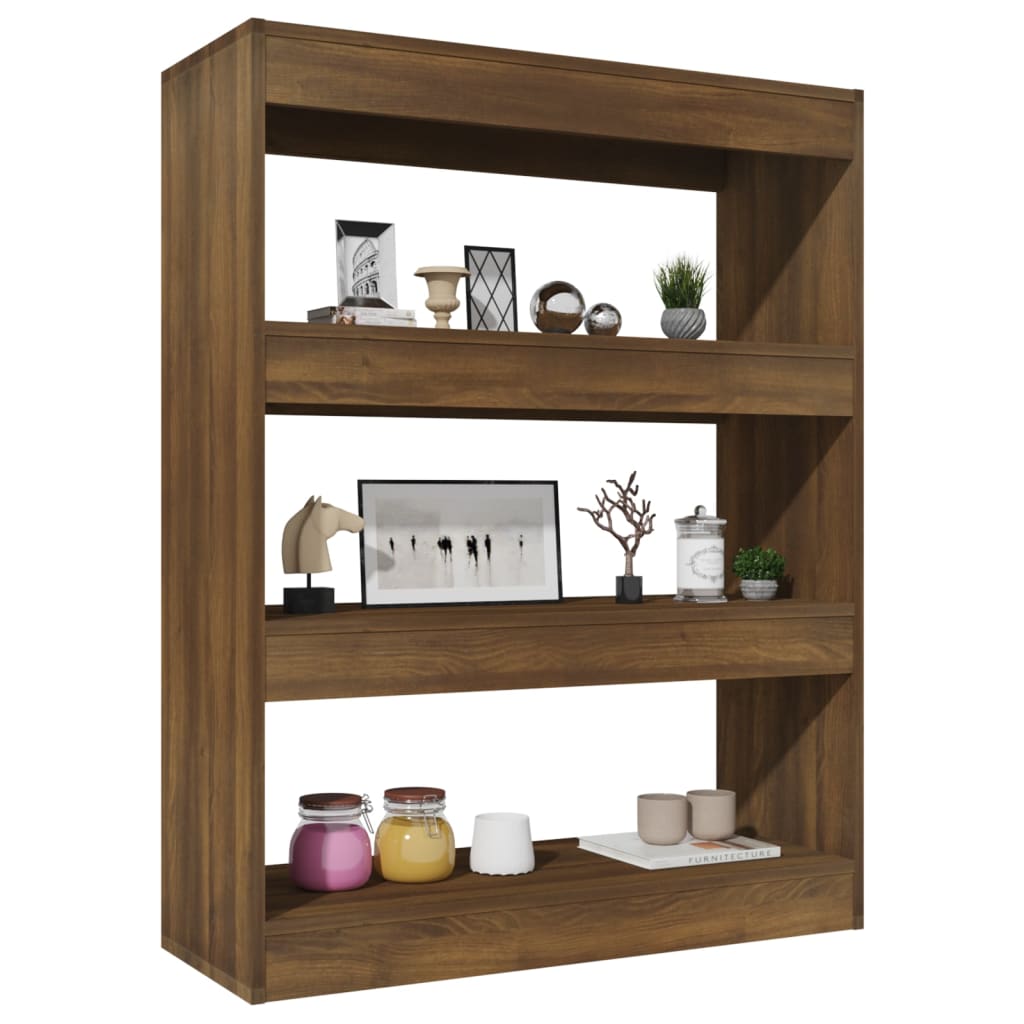Bibliothèque/Séparateur de pièce chêne marron bois d'ingénierie - XIOS