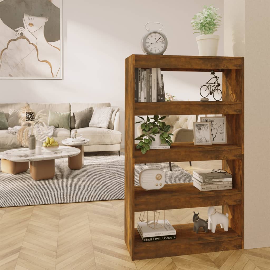 Bibliothèque/Séparateur de pièce Chêne fumé Bois d'ingénierie - XIOS