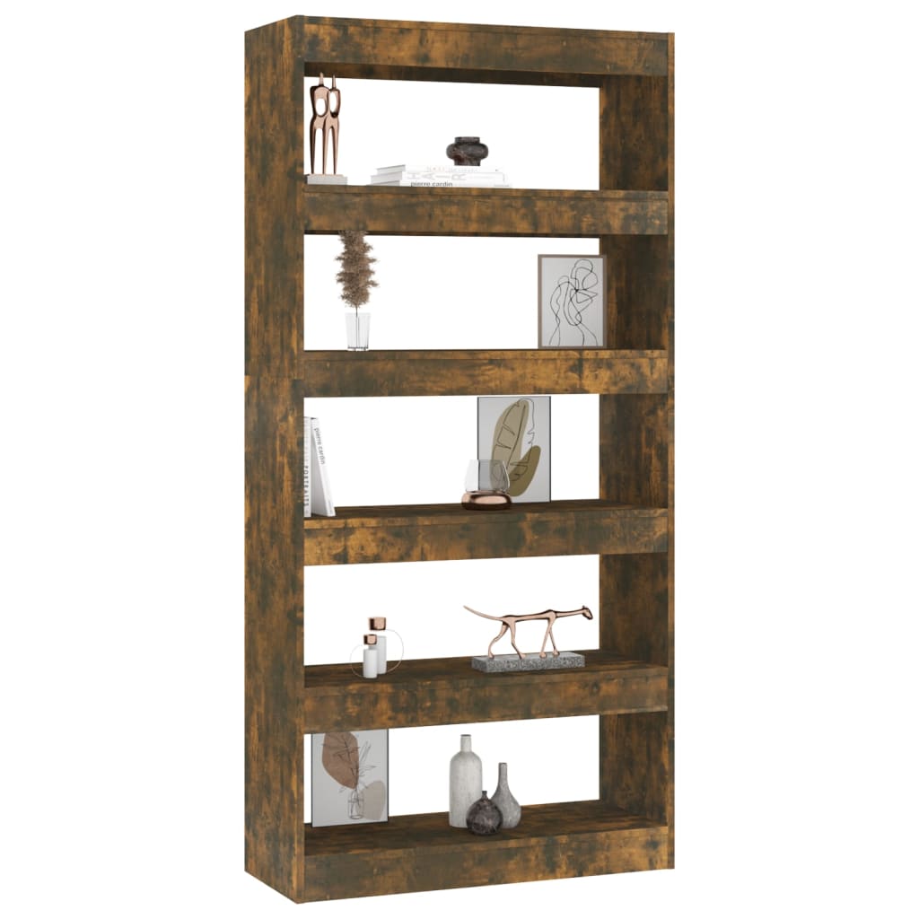 Bibliothèque/Séparateur de pièce Chêne fumé Bois d'ingénierie - XIOS