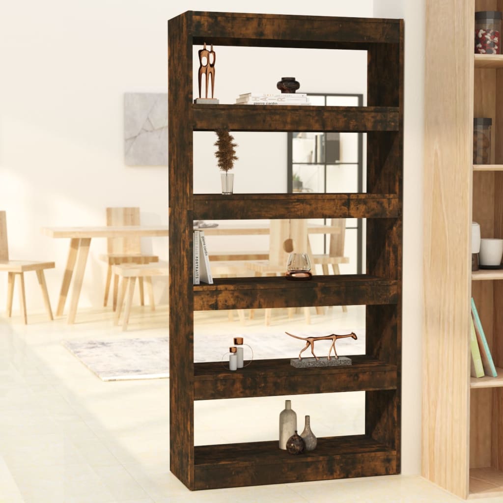 Bibliothèque/Séparateur de pièce Chêne fumé Bois d'ingénierie - XIOS