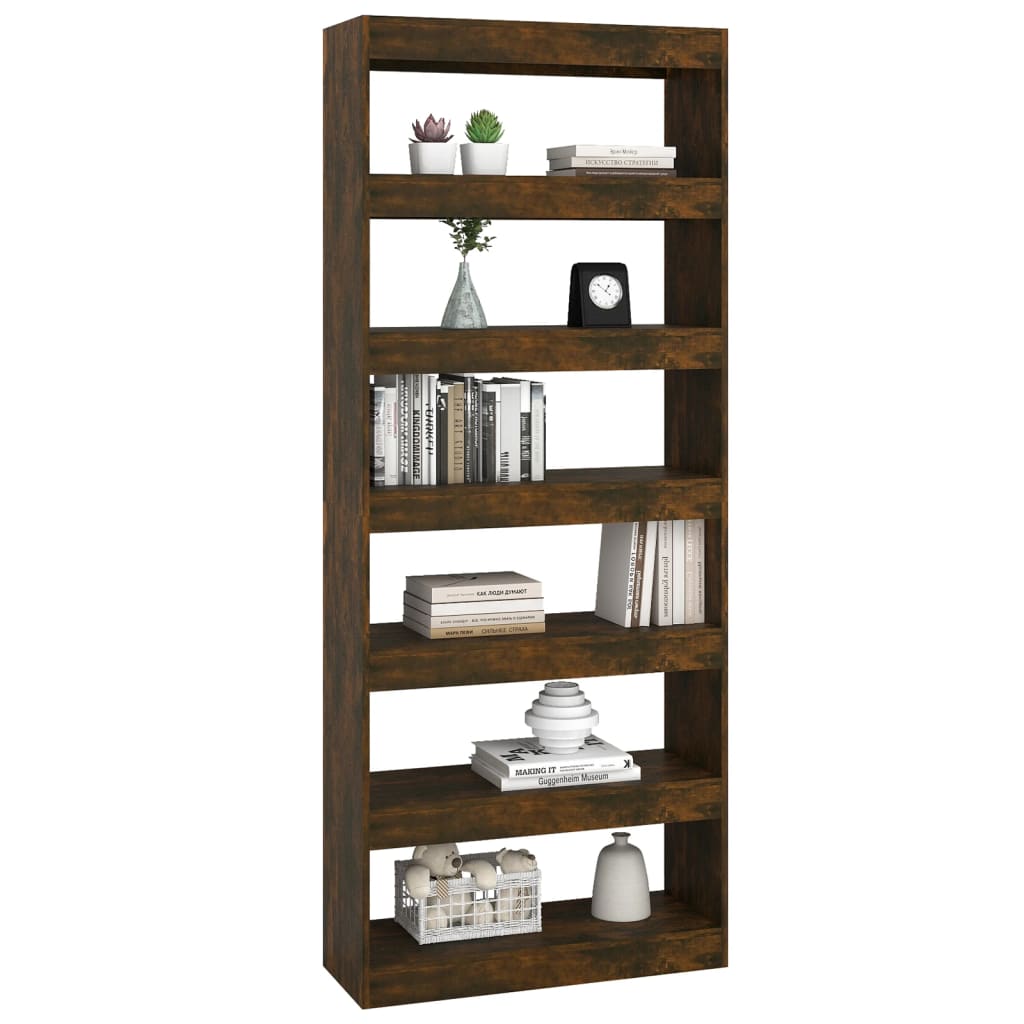 Bibliothèque/Séparateur de pièce Chêne fumé Bois d'ingénierie - XIOS