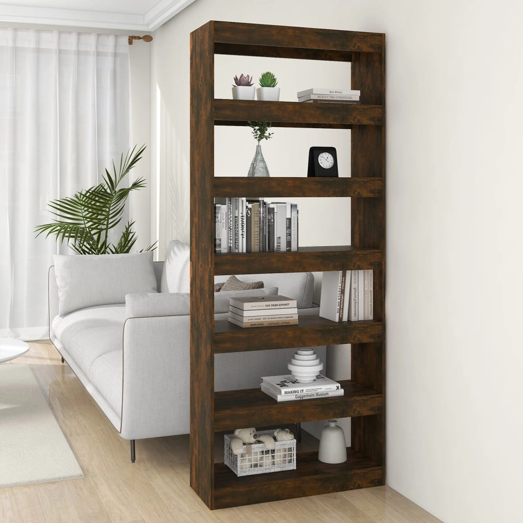 Bibliothèque/Séparateur de pièce Chêne fumé Bois d'ingénierie - XIOS