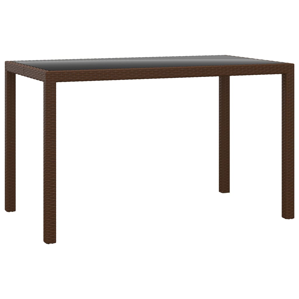 Ensemble à manger de jardin et coussins 3 pcs Poly rotin Marron