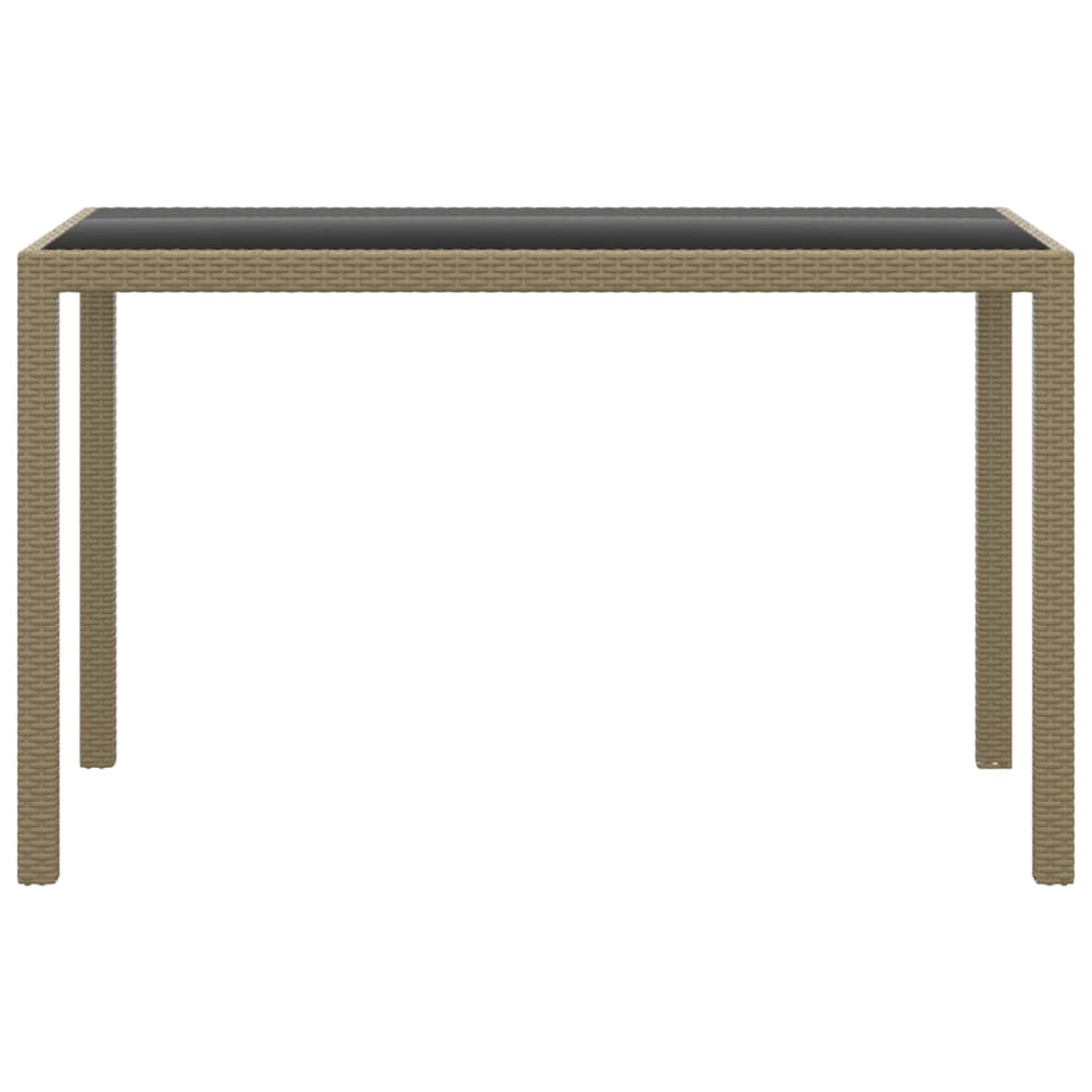 Ensemble à manger de jardin et coussins 3 pcs Poly rotin Beige