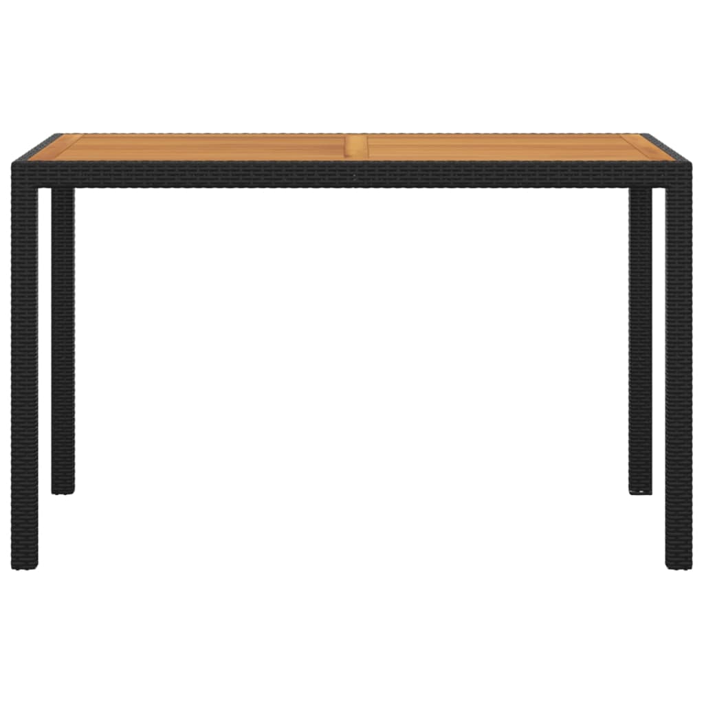 Ensemble à manger de jardin coussins 3pcs Résine tressée Noir