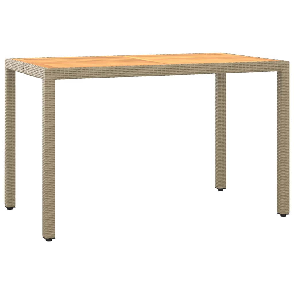 Ensemble à manger de jardin et coussins 5 pcs Poly rotin Beige