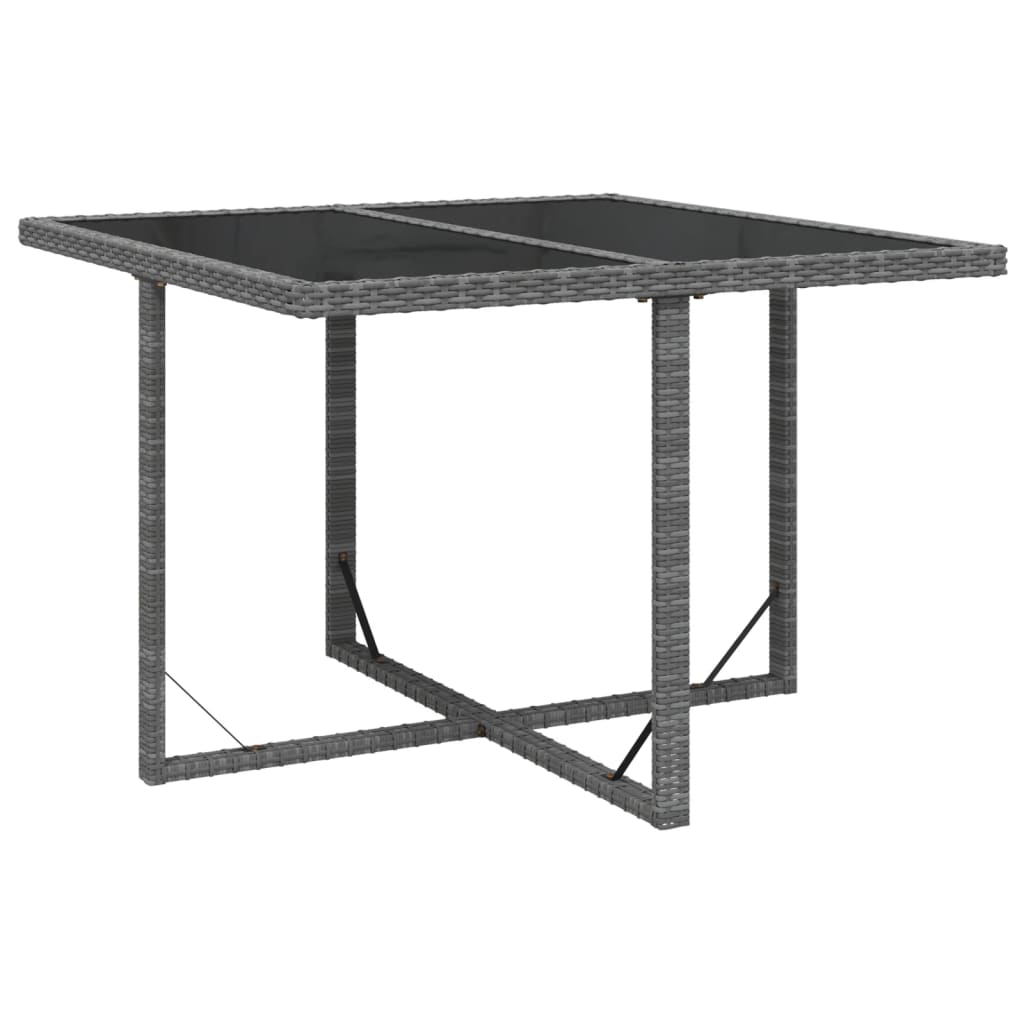 Ensemble à manger de jardin coussins 9pcs Résine tressée Gris