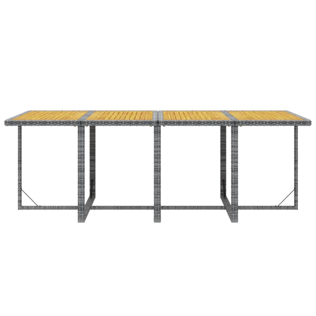 Ensemble à manger de jardin coussins 9pcs Résine tressée Gris