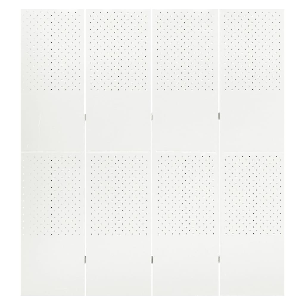 Cloisons de séparation 4 panneaux 2 pcs Blanc 160x180 cm Acier