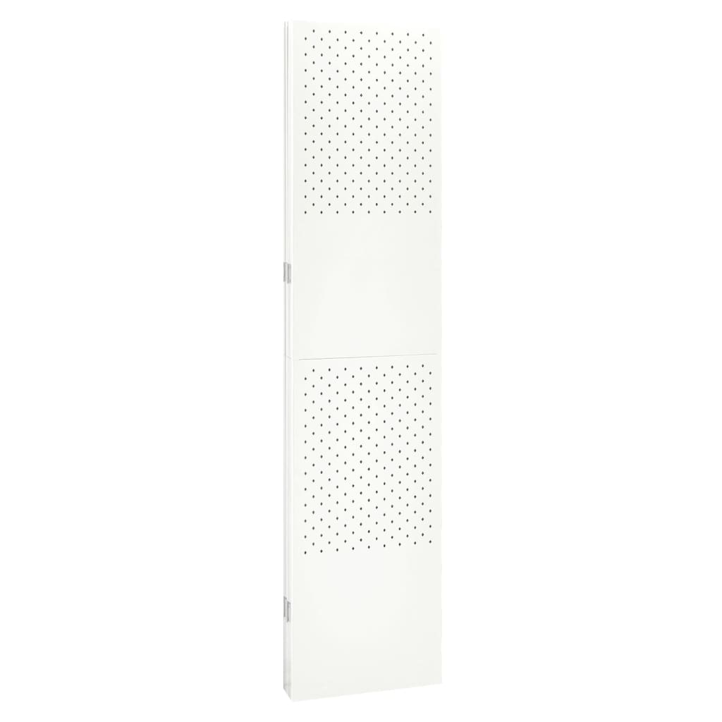 Cloisons de séparation 4 panneaux 2 pcs Blanc 160x180 cm Acier